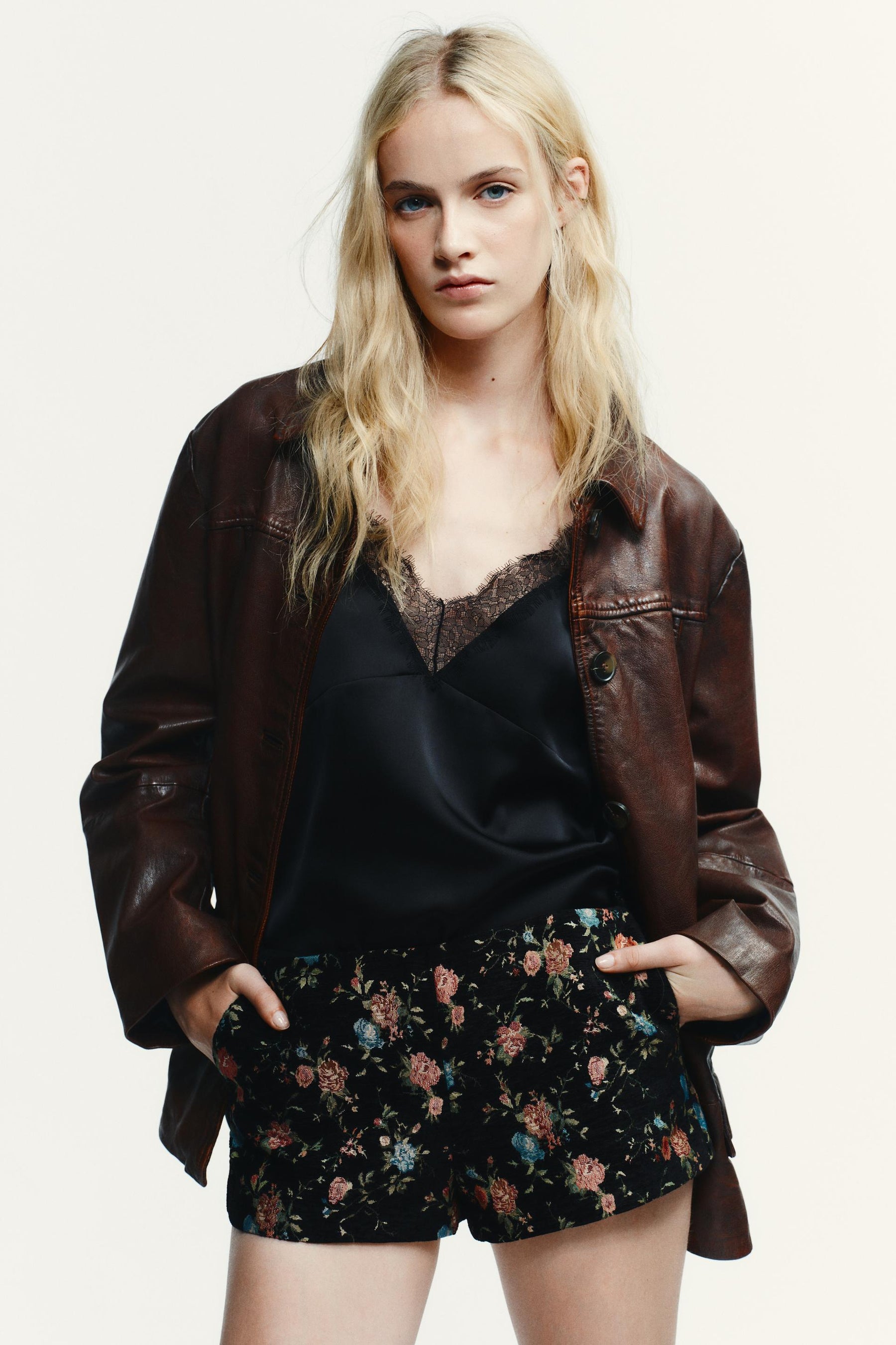 100% WASHED EFFECT leather JACKET - Image 3