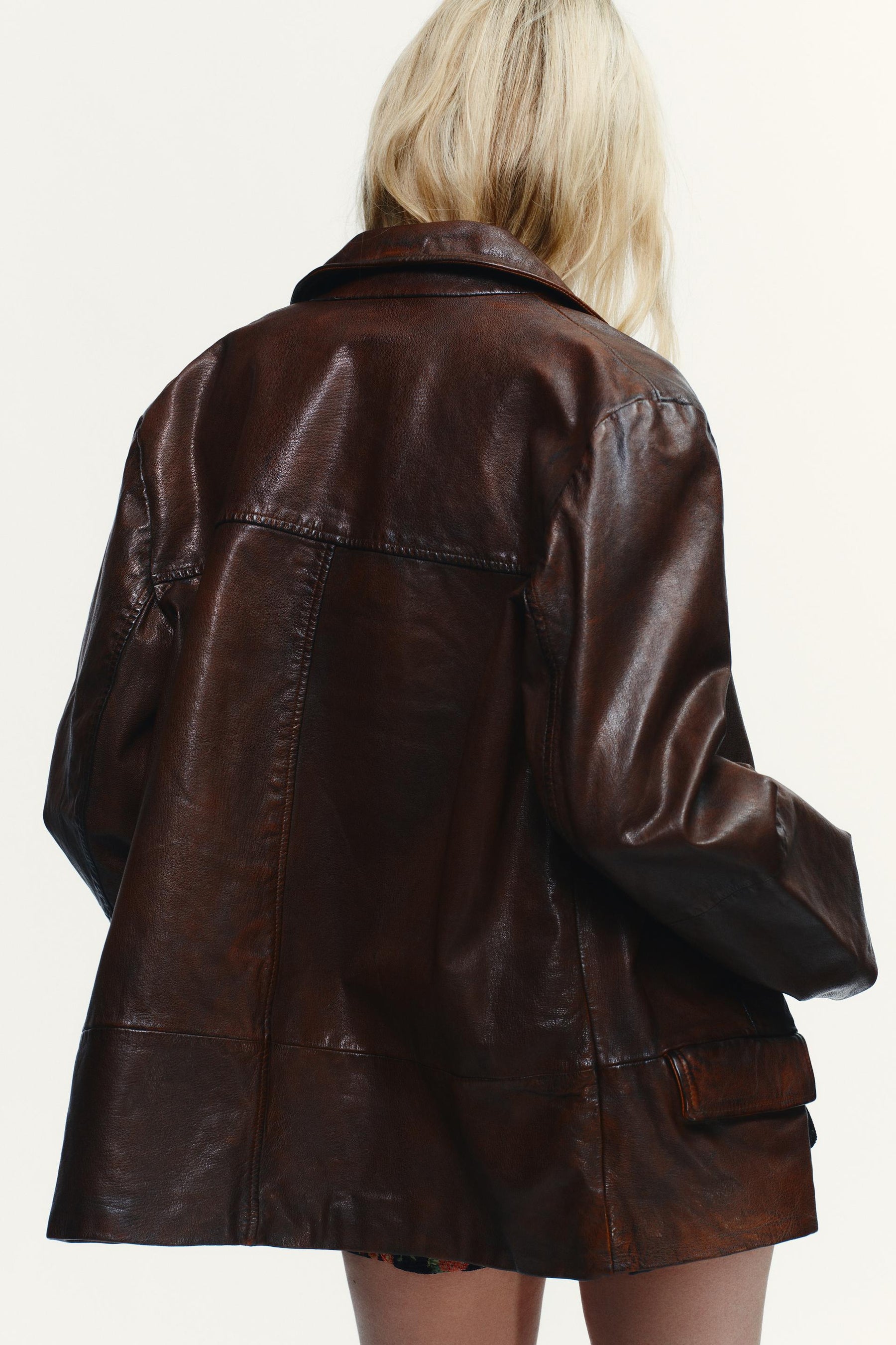 100% WASHED EFFECT leather JACKET - Image 5