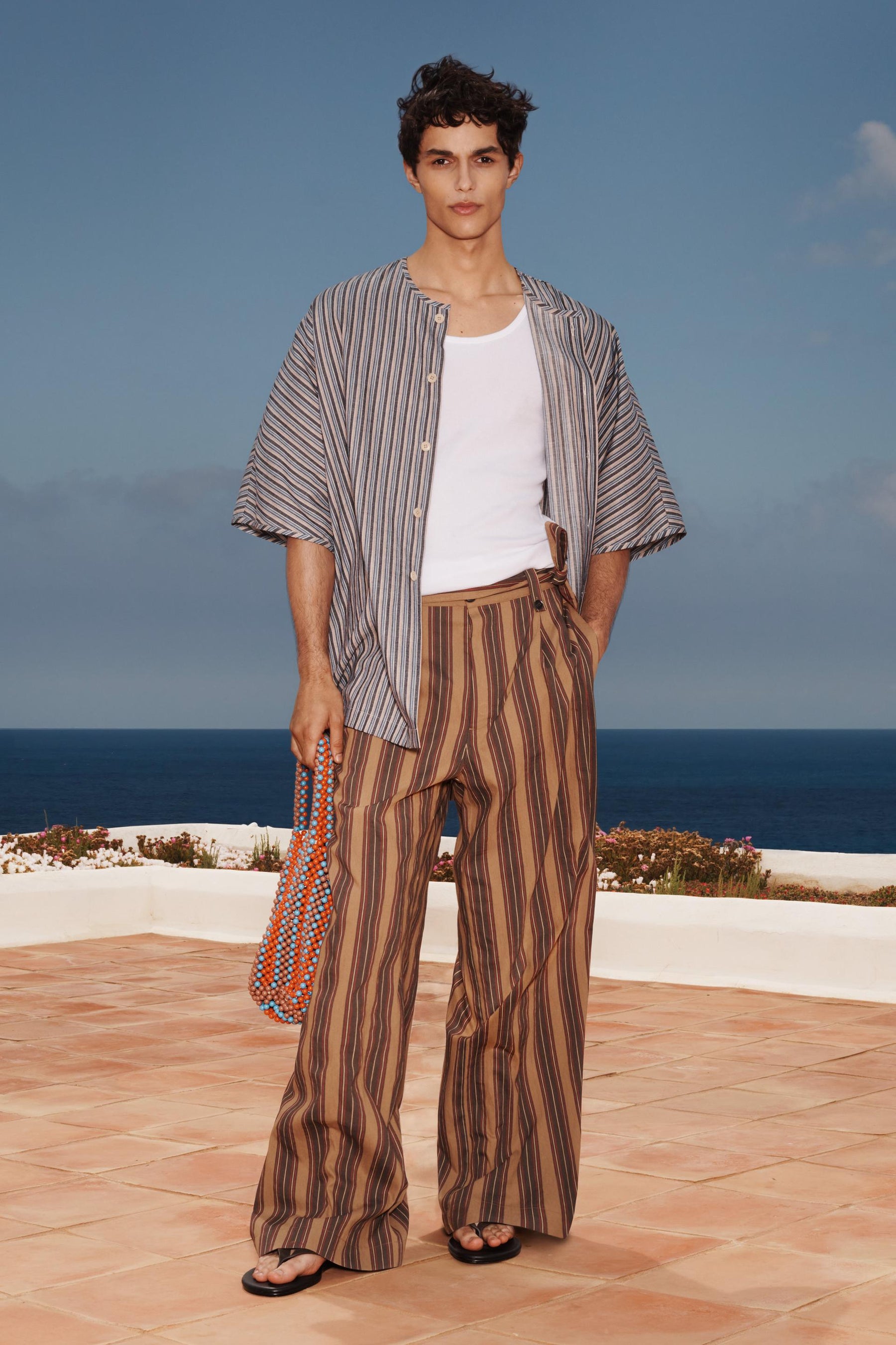 LIMITED EDITION STRIPED TROUSERS WITH BELT - Image 1