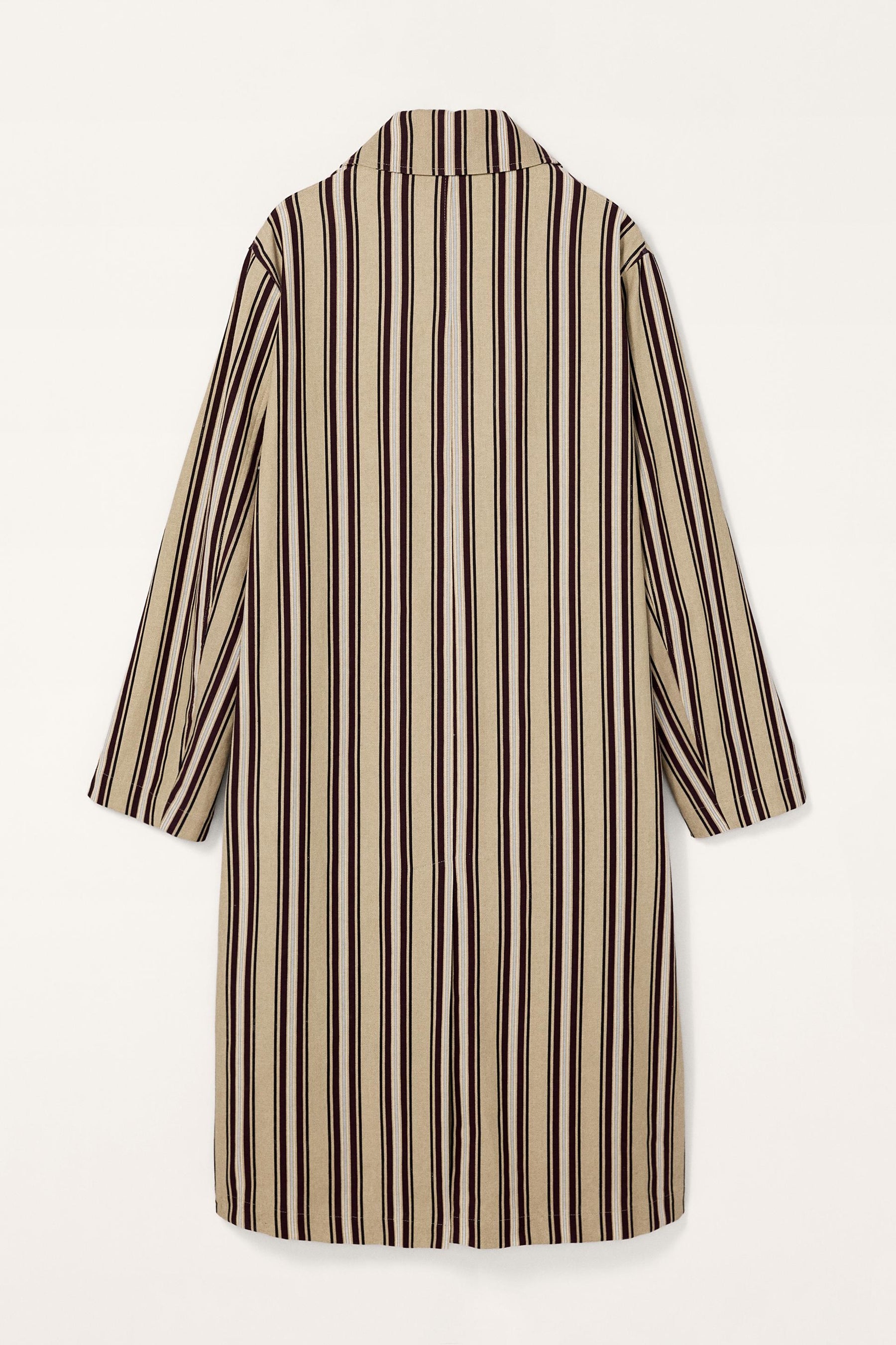 LIMITED EDITION STRIPED COTTON/LINEN TRENCH COAT - Image 3