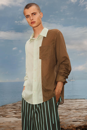 LIMITED EDITION STRIPED COLOUR BLOCK SHIRT - Image 3
