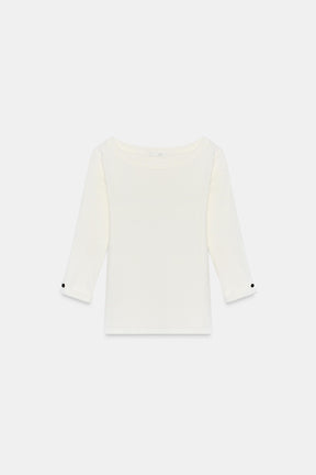 Ribbed button-up t-shirt