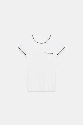 Metallic Thread Trim T-Shirt