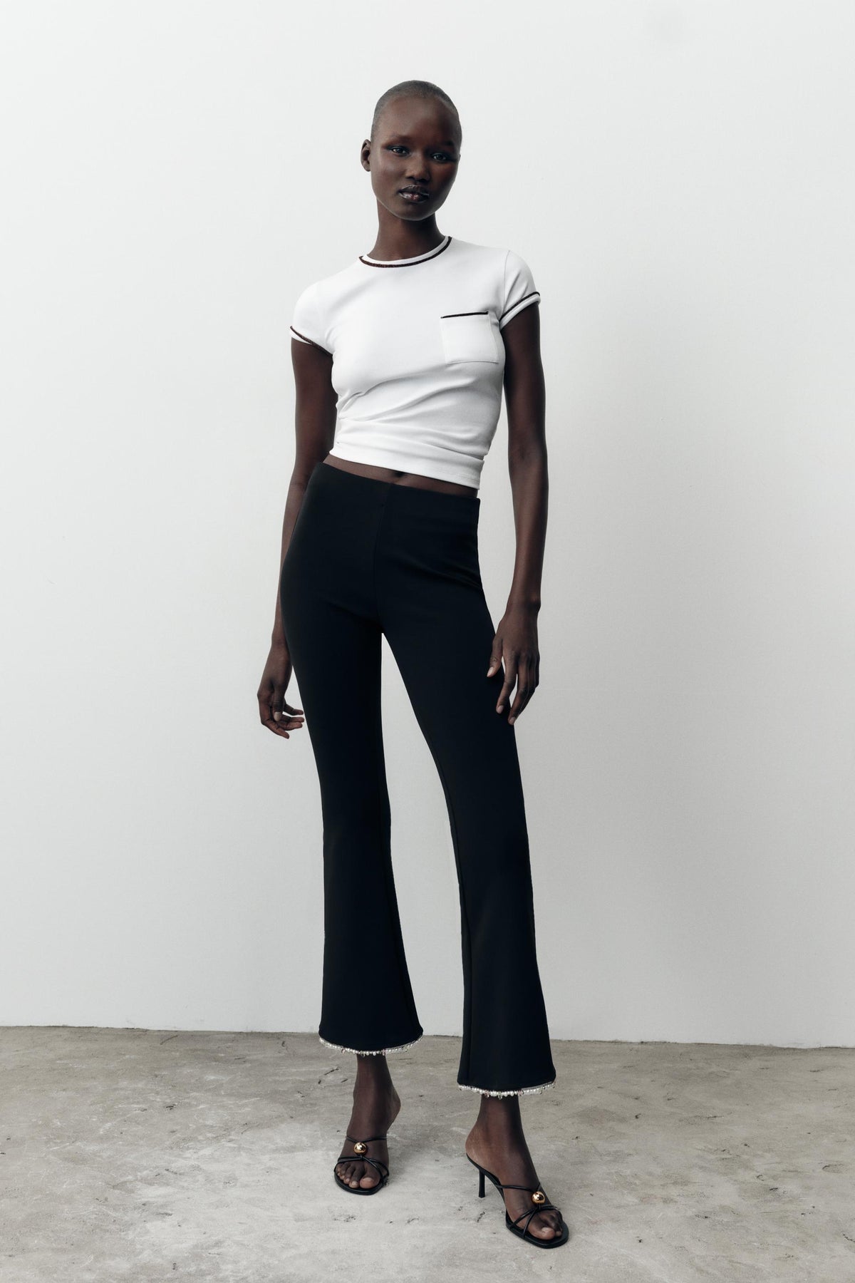 Metallic Thread Trim T-Shirt