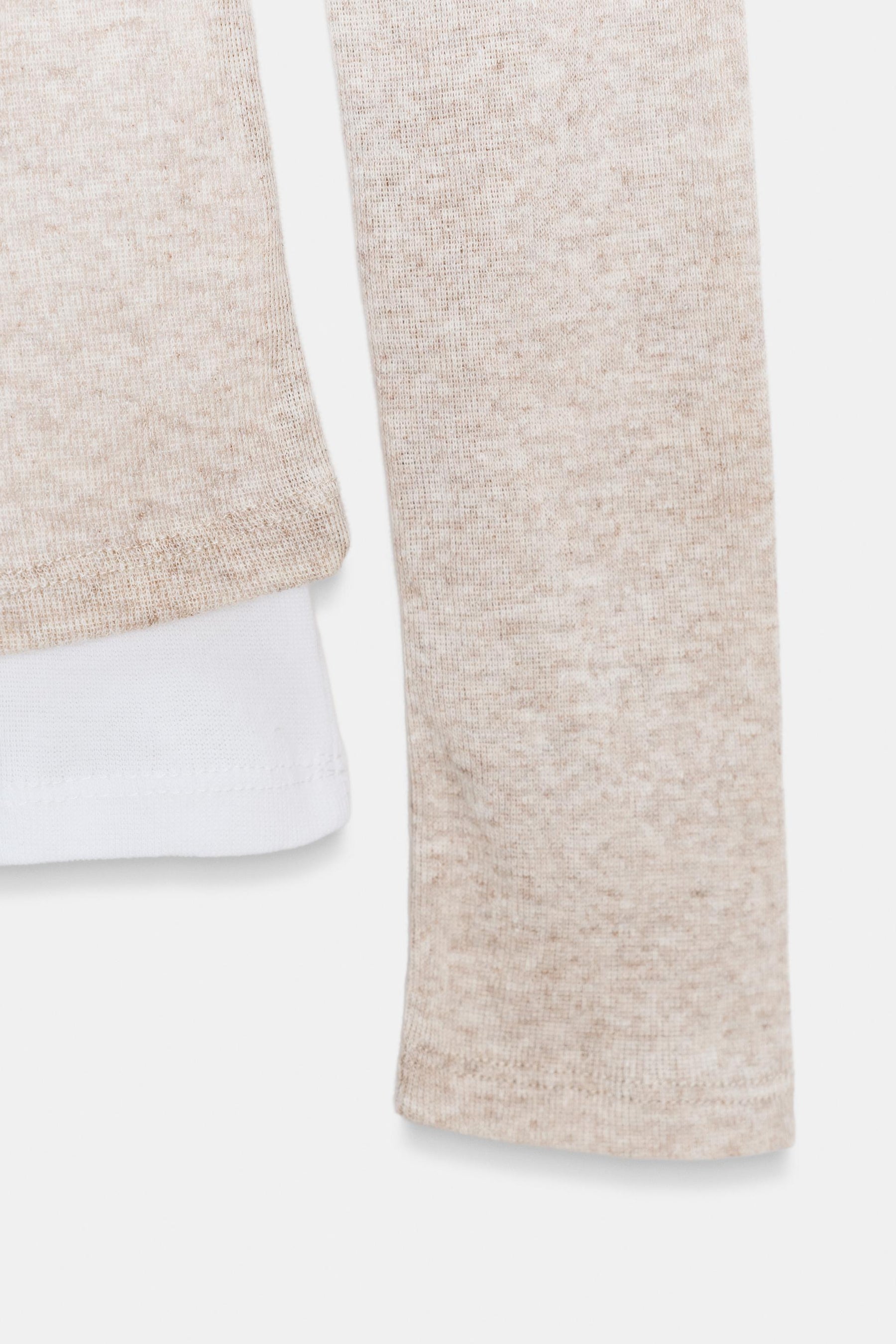 Layered-effect asymmetric t-shirt