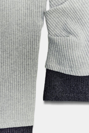 Draped Mock-Layer T-Shirt