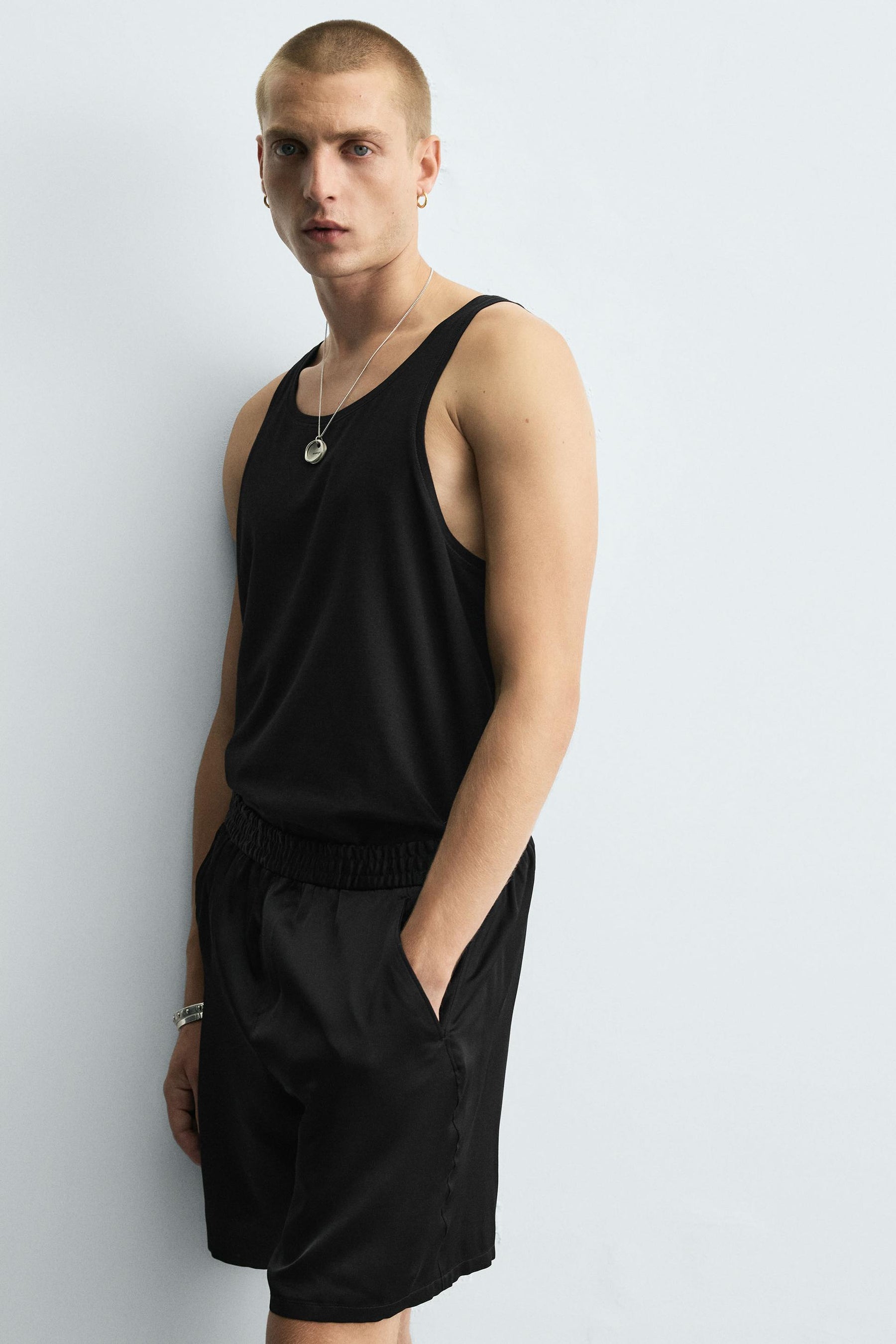 RELAXED FIT SATIN BERMUDA SHORTS - Image 6