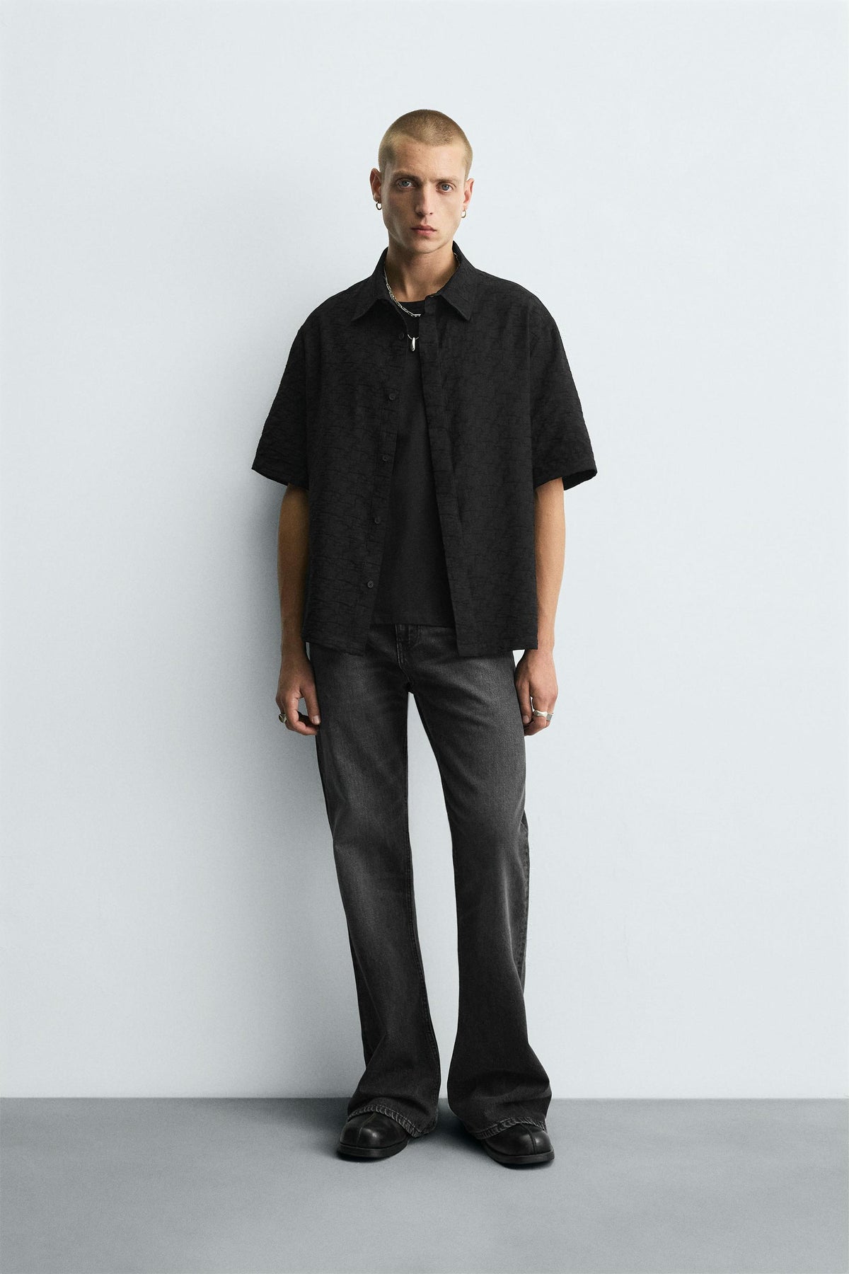 GEOMETRIC JACQUARD SHIRT - Image 1