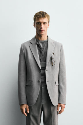 TEXTURED SUIT BLAZER - Image 2