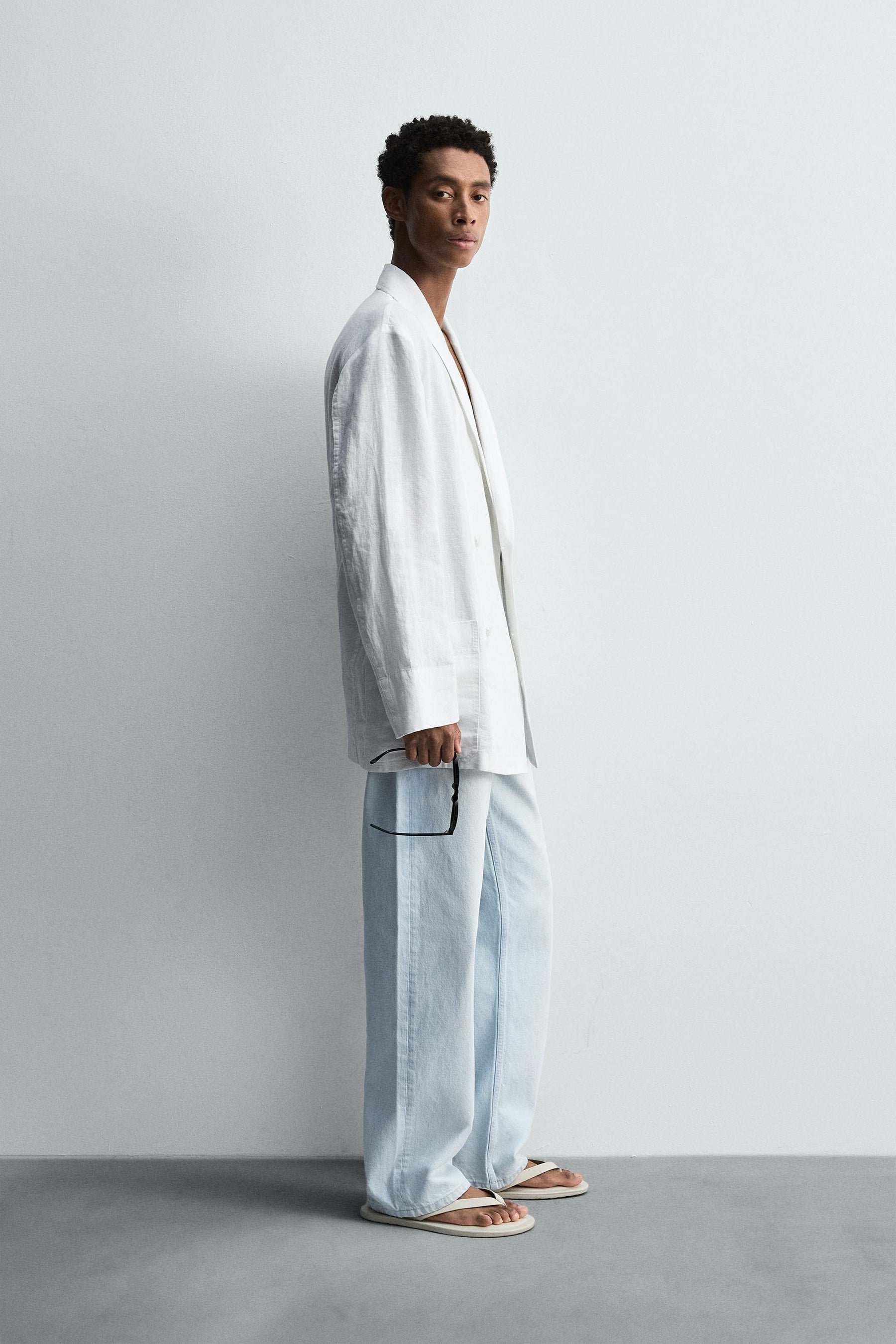 RELAXED FIT LINEN BLAZER - Image 4