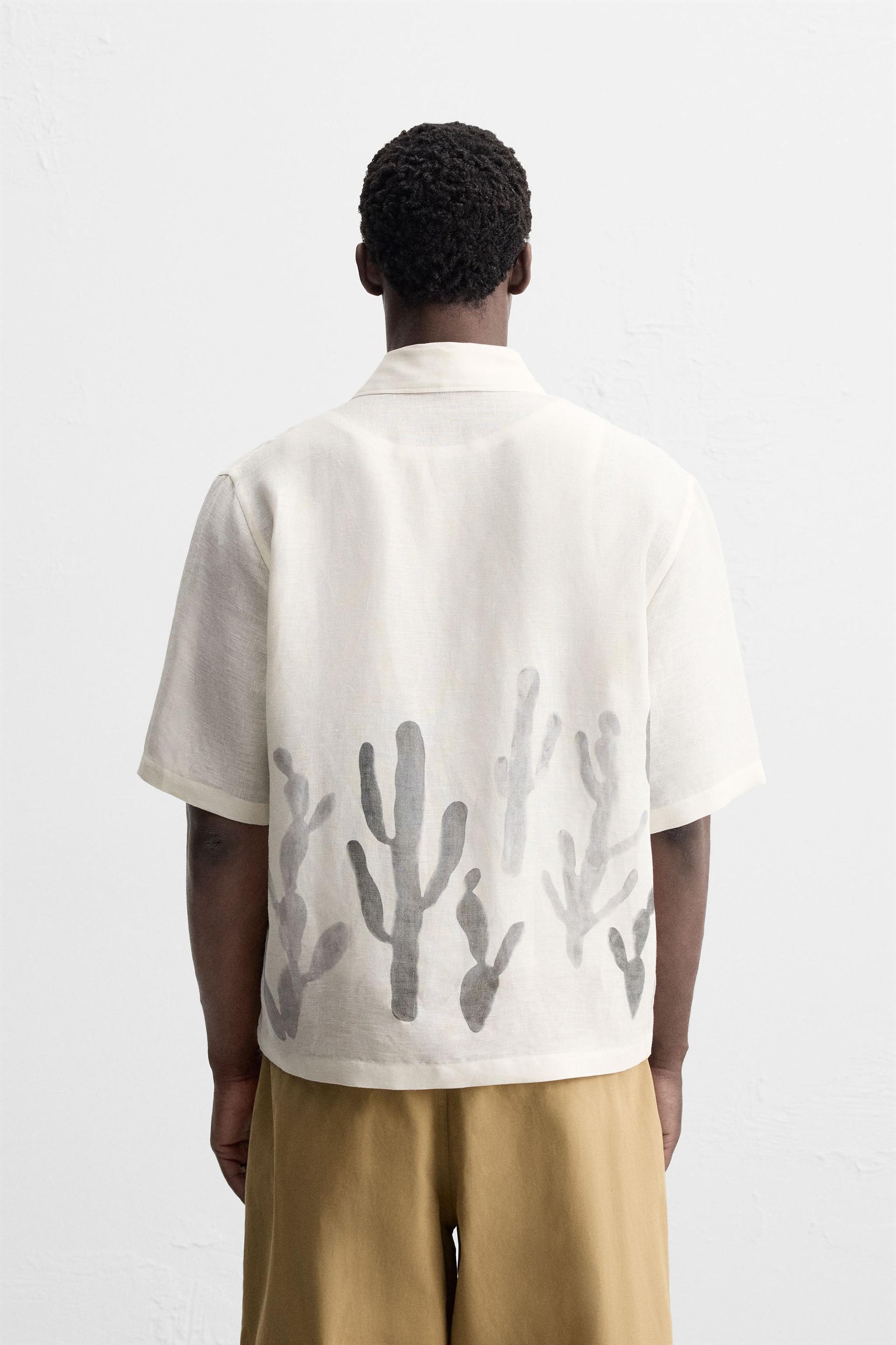 LINEN-VISCOSE CACTUS SHIRT - Image 3
