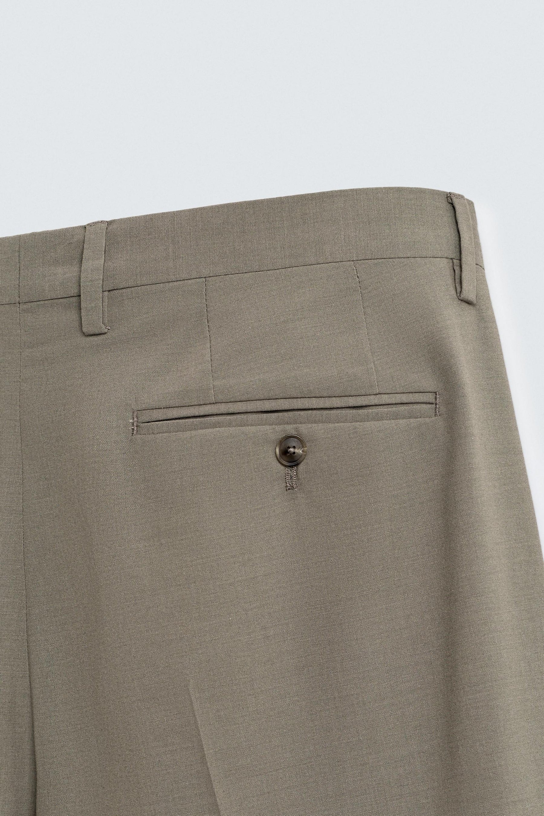 TEXTURED SUIT TROUSERS - Image 8