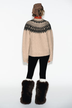 Alpaca Jacquard Ski Jumper
