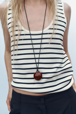 STRIPED KNIT TOP - Image 5