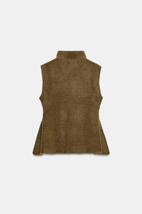 ASYMMETRIC KNIT TOP WITH SIDE APPLIQUÉS - Image 2