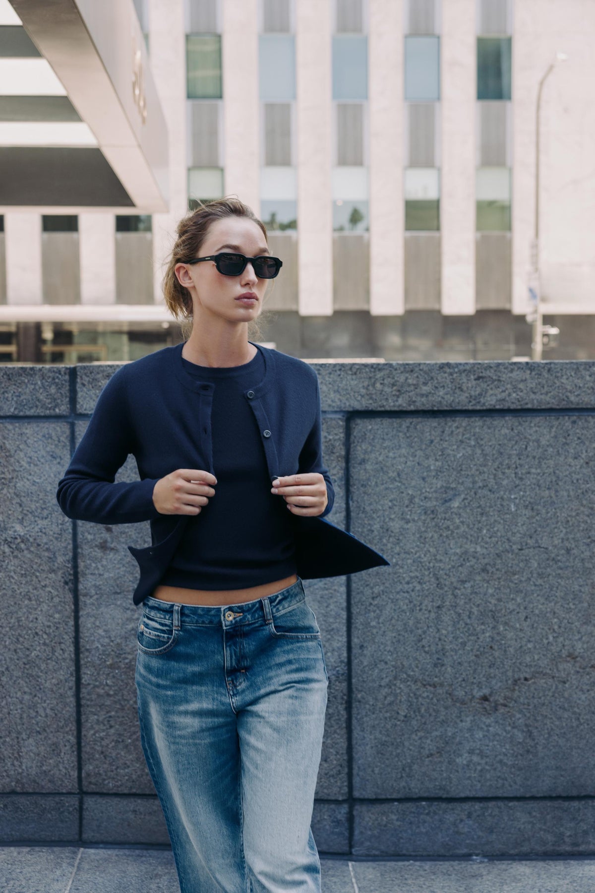 BASIC KNIT CARDIGAN WITH BUTTONS - Image 2