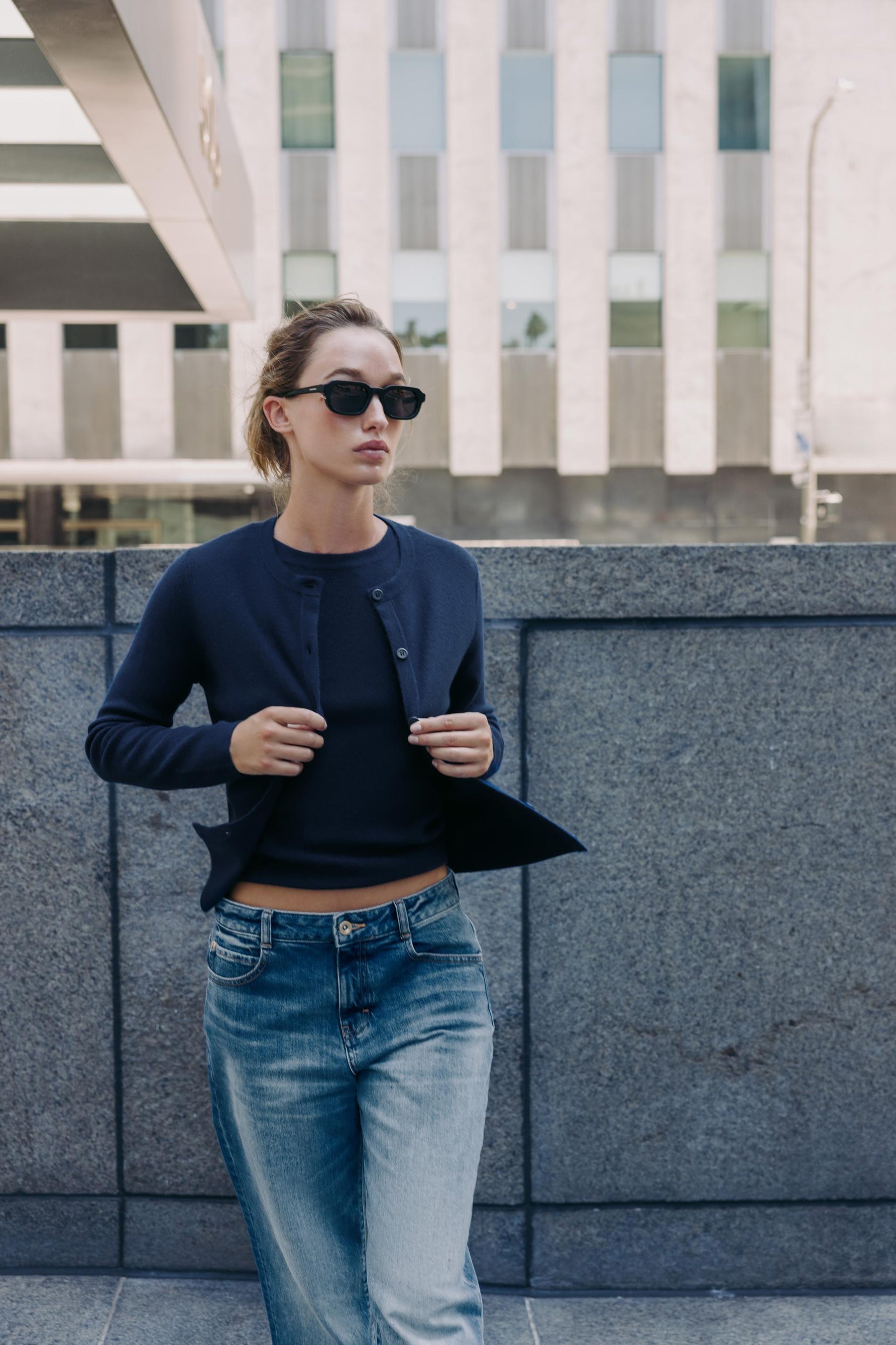 BASIC KNIT CARDIGAN WITH BUTTONS - Image 2