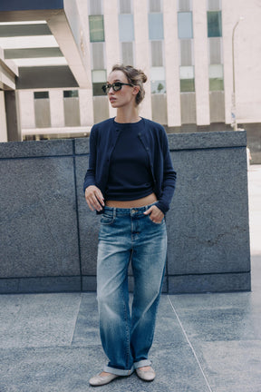 BASIC KNIT CARDIGAN WITH BUTTONS - Image 1