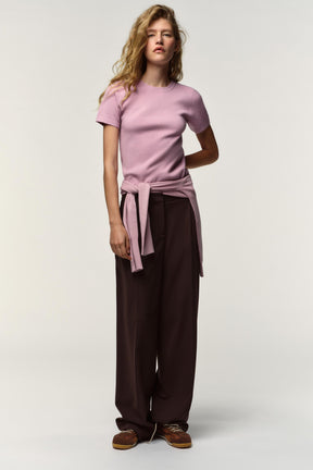 SHORT SLEEVE SOFT-TOUCH KNIT JUMPER - Image 1