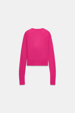 PLAIN KNIT WOOL JUMPER - Image 4