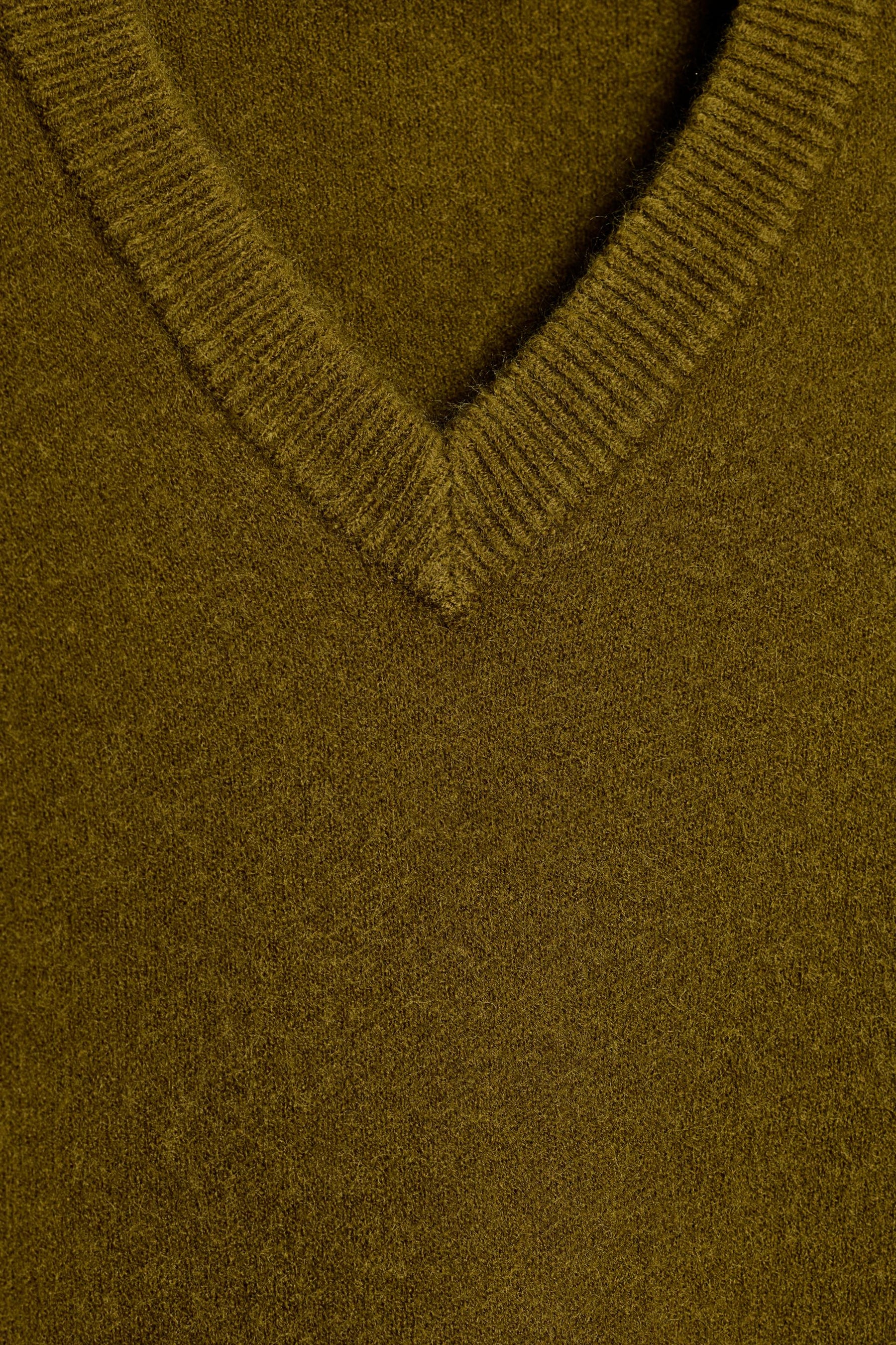 PLAIN KNIT V-NECK JUMPER - Image 6