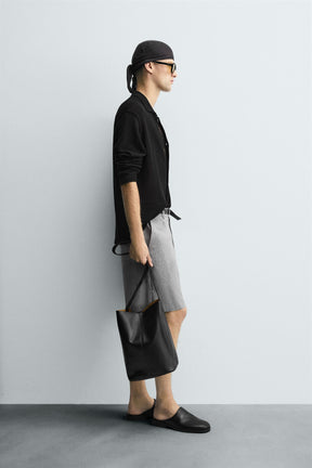 RELAXED FIT KNIT OVERSHIRT - Image 4