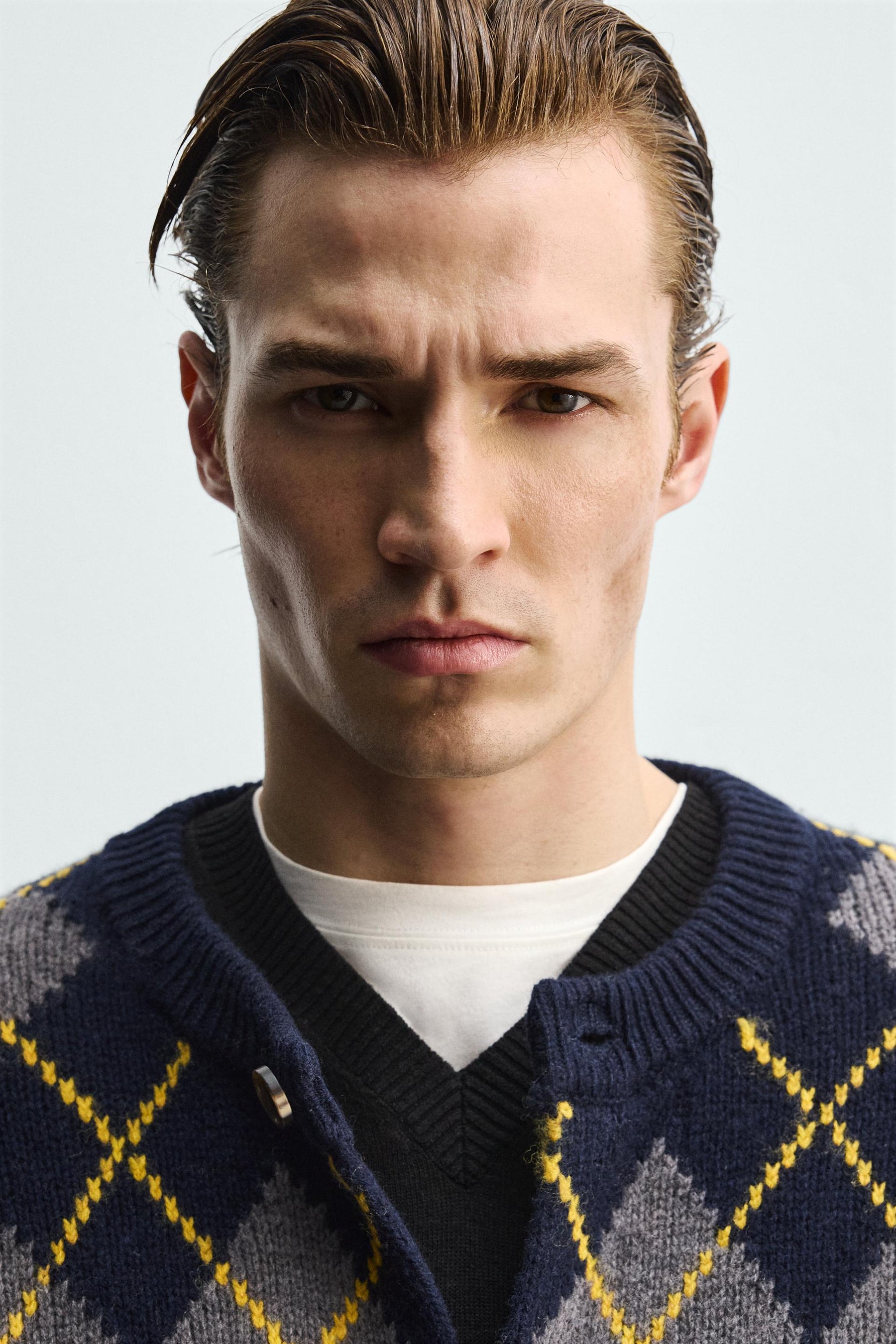 Wool Diamond Cardigan