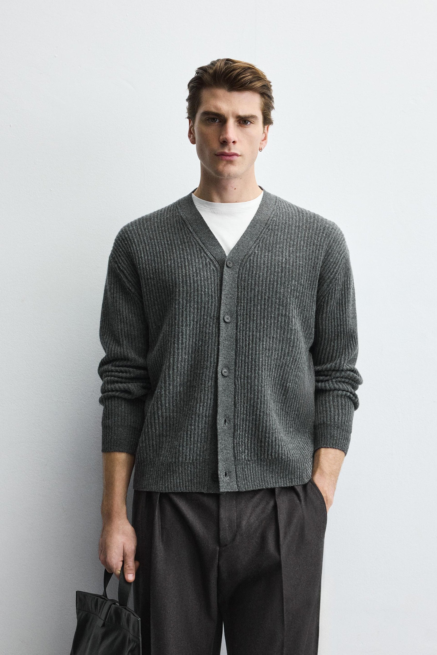 Textured Wool Cardigan