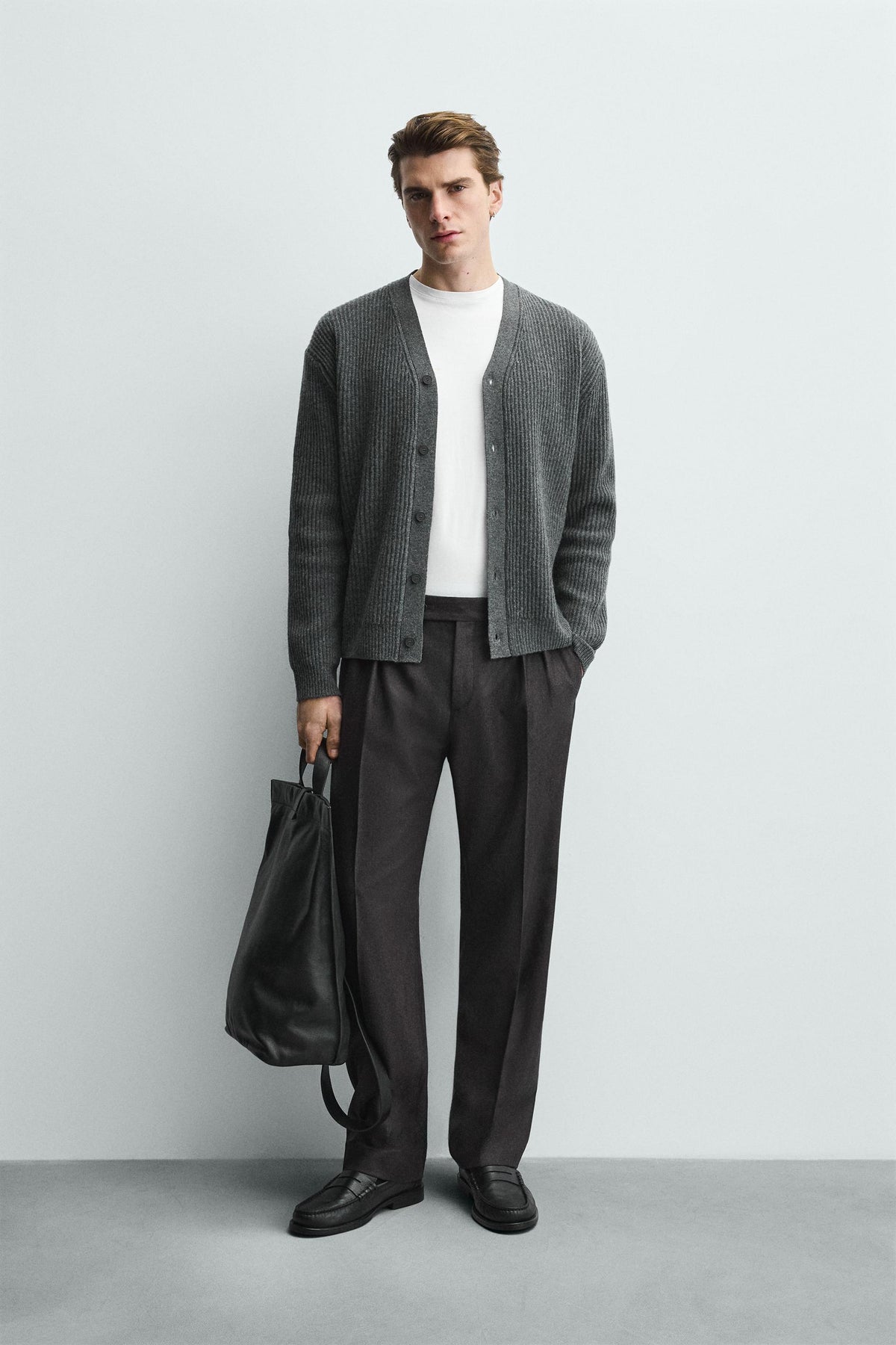 Textured Wool Cardigan