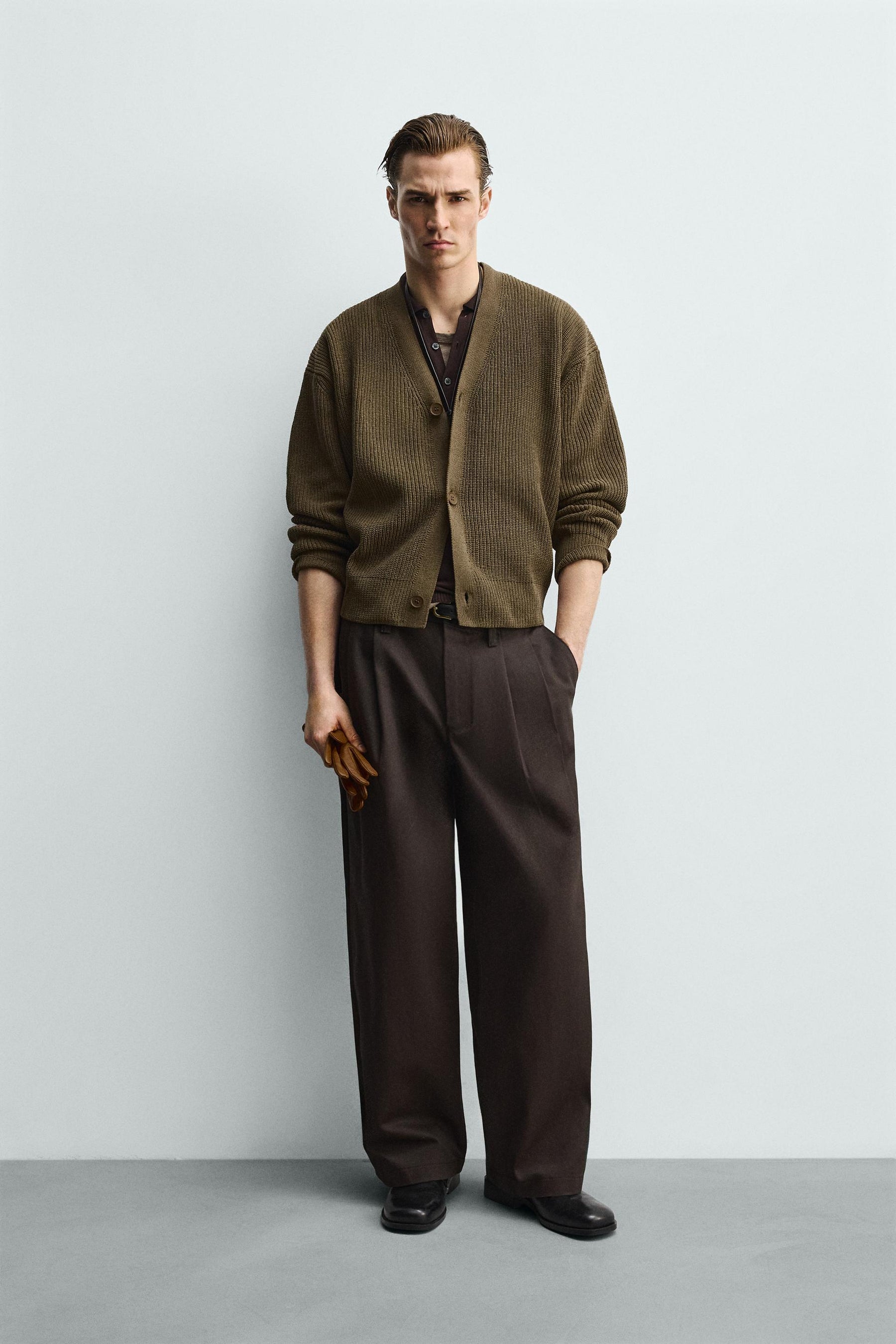 Textured Relaxed Cardigan