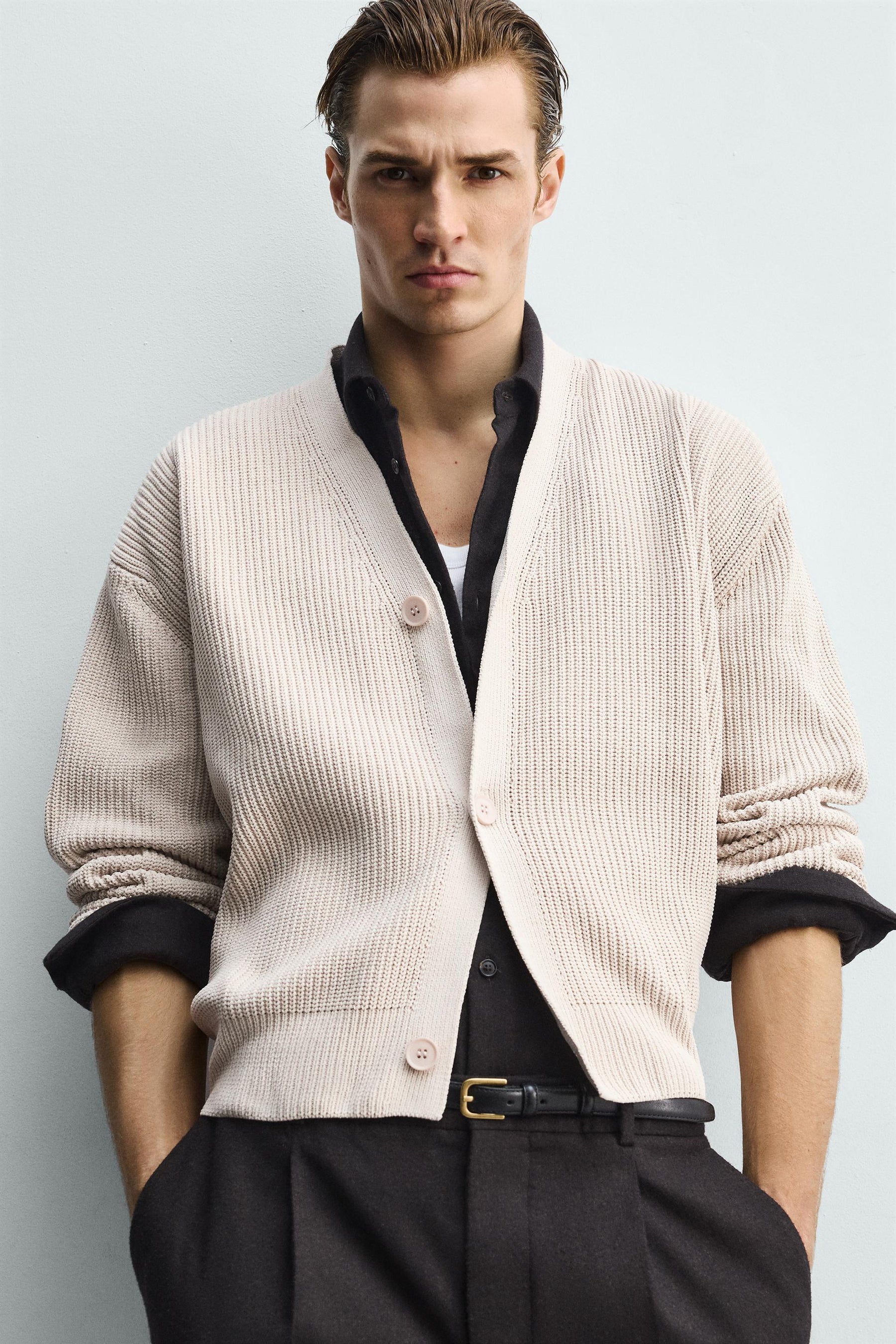 Textured Relaxed Cardigan