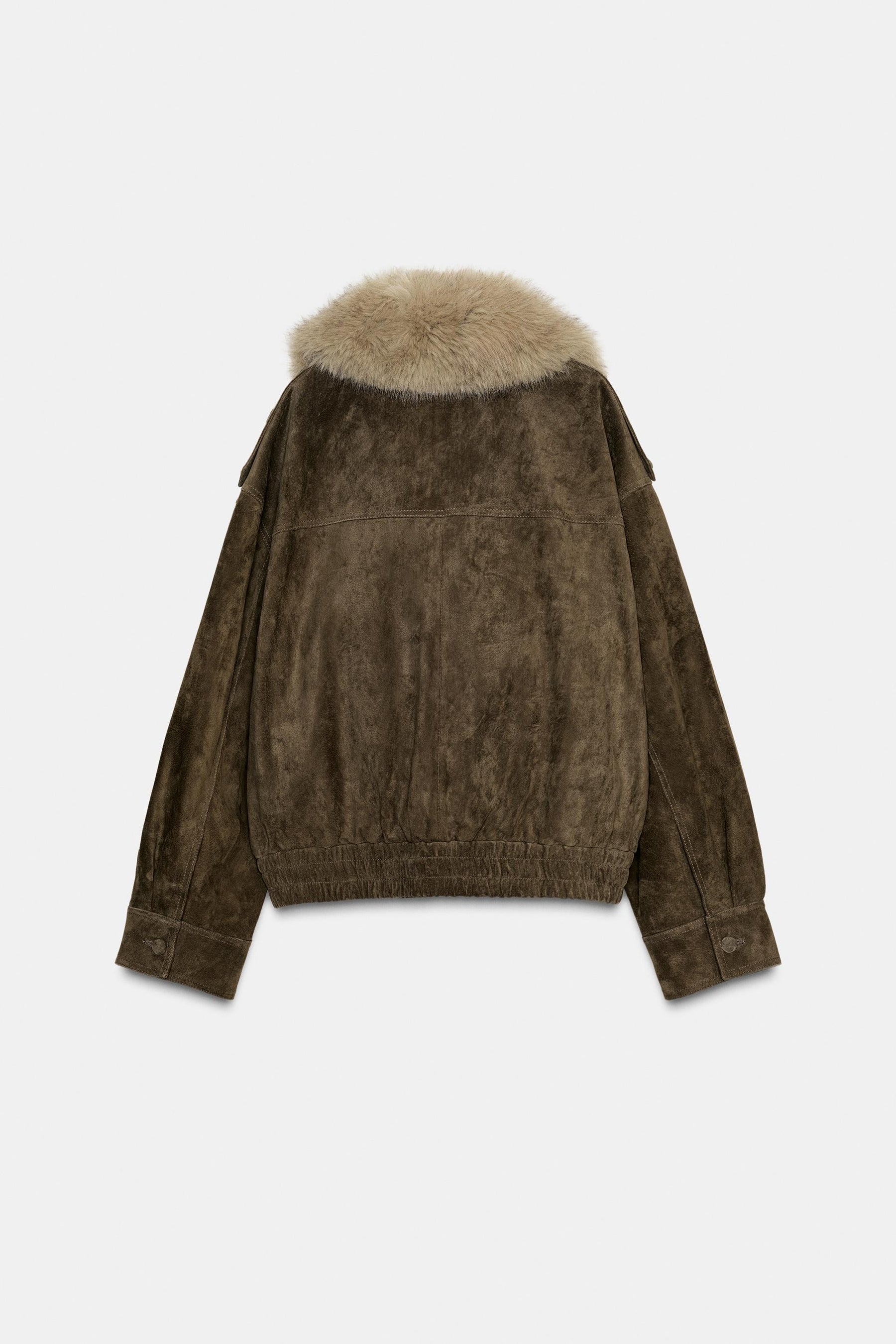 Suede leather jacket