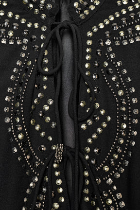 Beaded Semi-Sheer Blouse