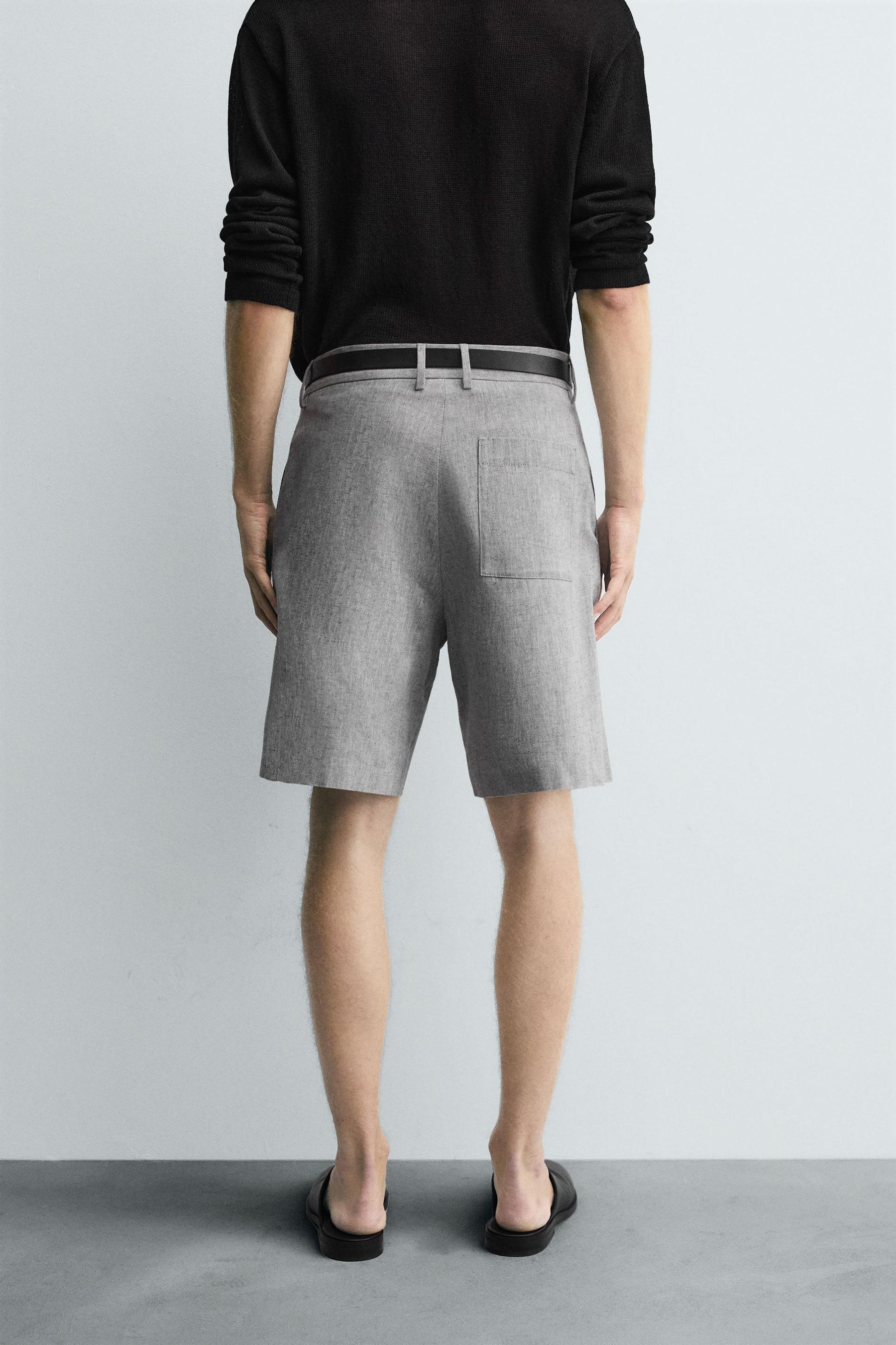 COTTON/LINEN BERMUDA SHORTS - Image 3