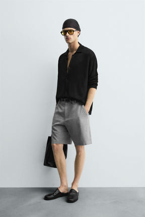 COTTON/LINEN BERMUDA SHORTS - Image 4