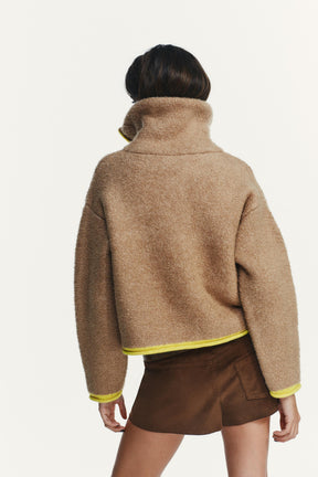 Contrasting Trim Cardigan