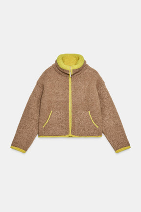 Contrasting Trim Cardigan