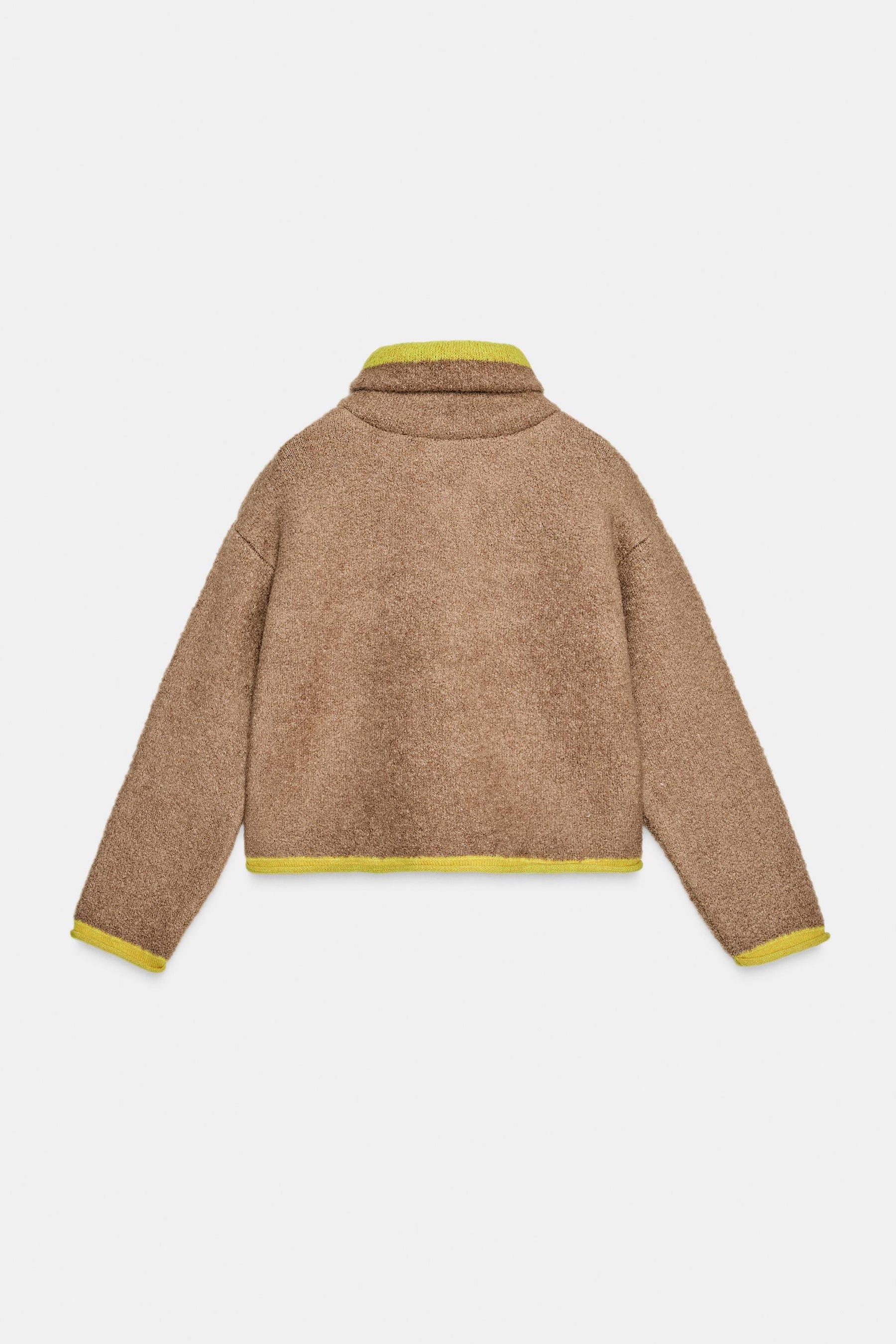 Contrasting Trim Cardigan