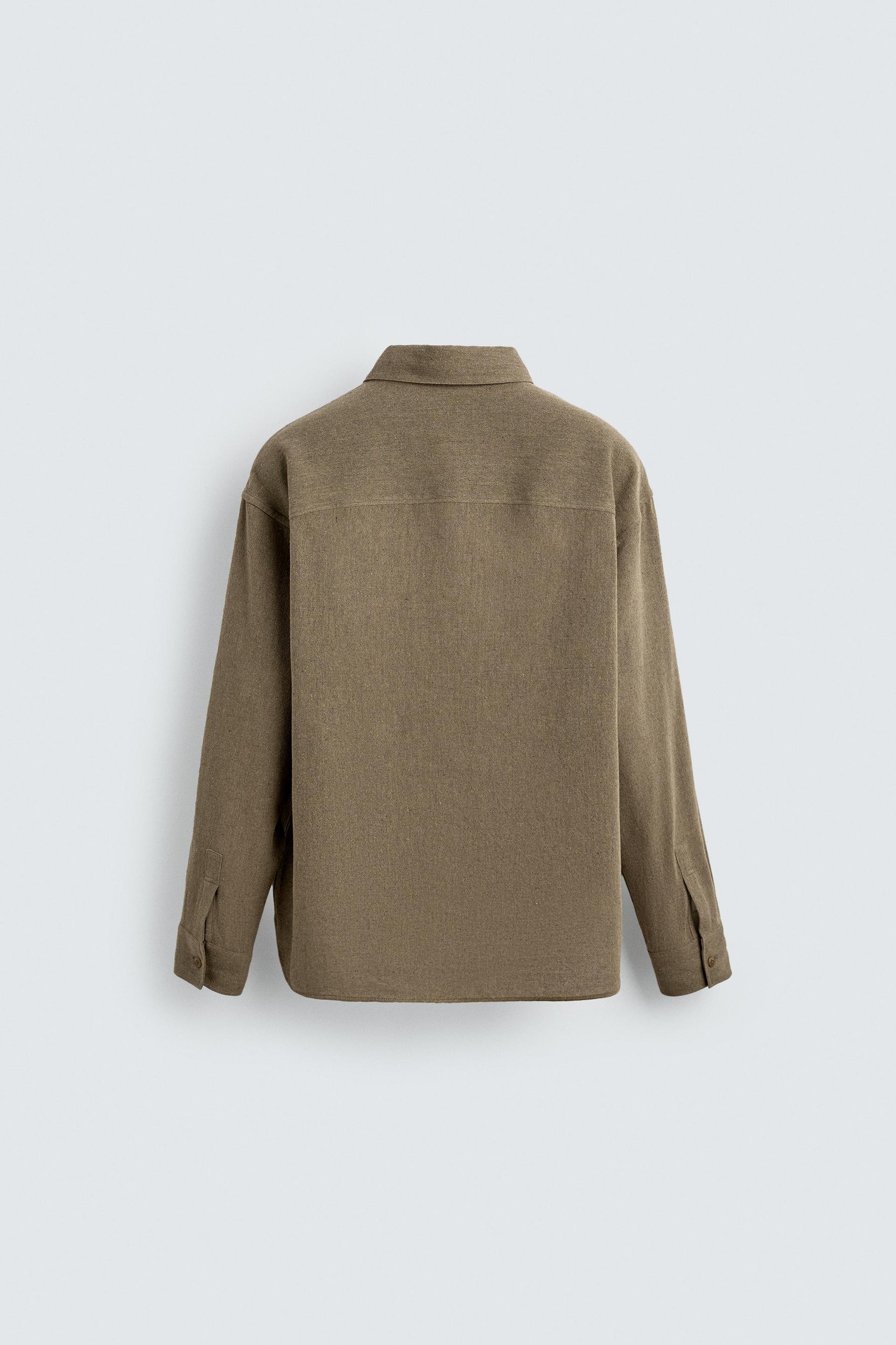 COTTON BLEND TEXTURED SHIRT - Image 8