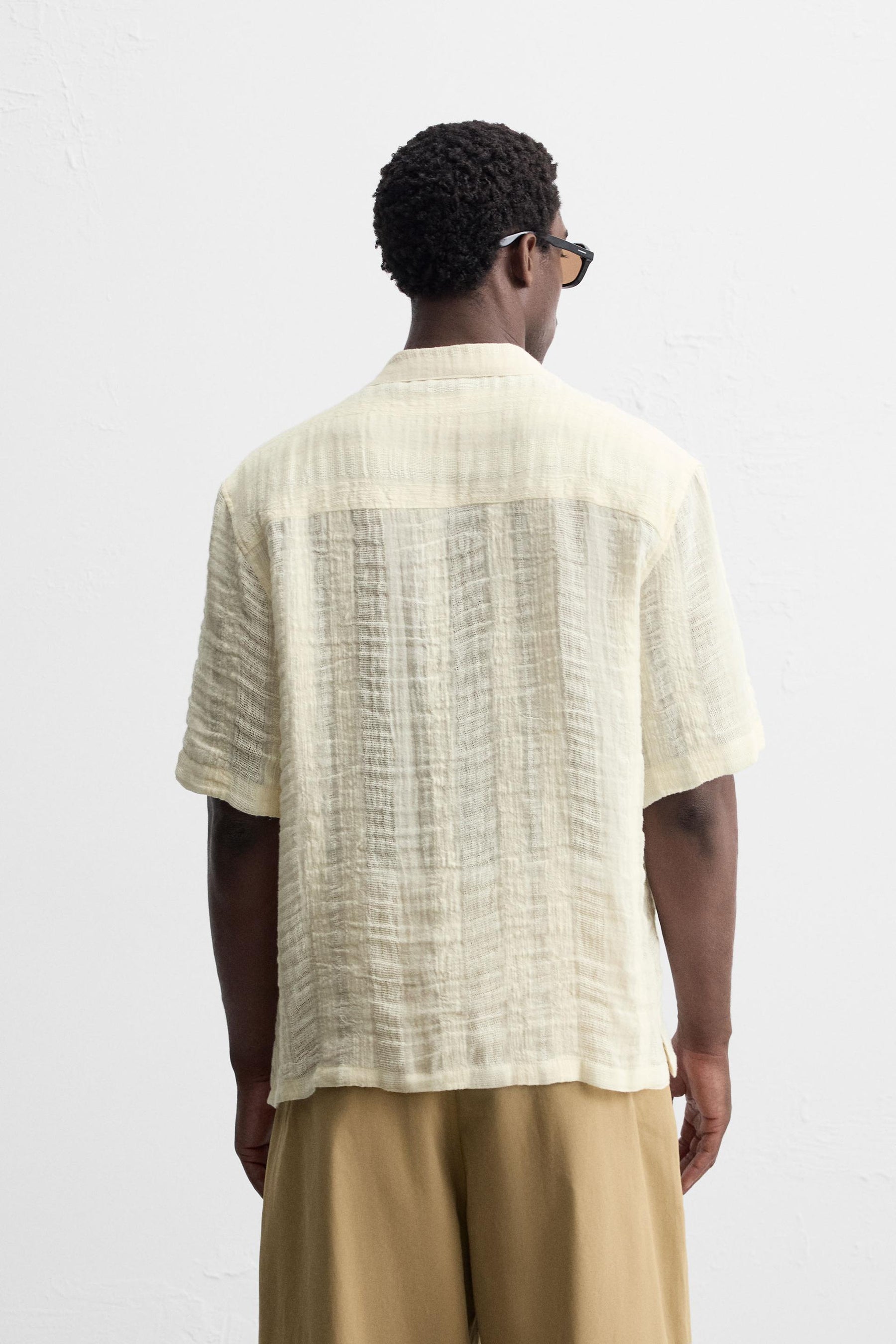 COTTON-LINEN JACQUARD SHIRT - Image 3