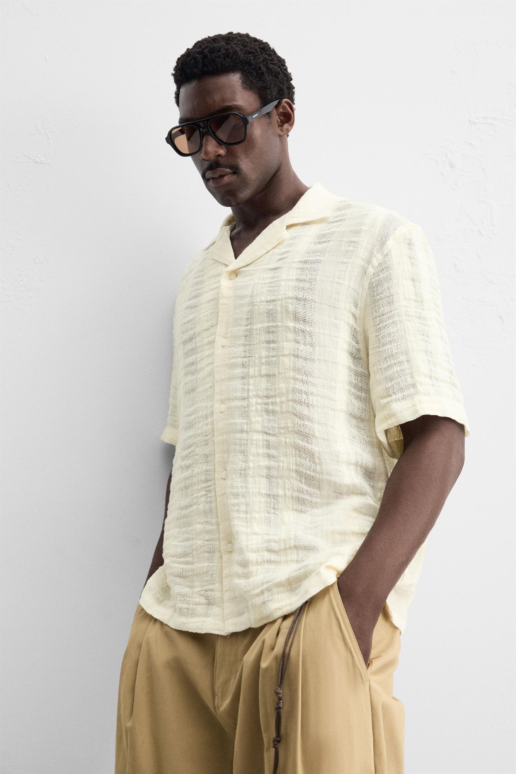COTTON-LINEN JACQUARD SHIRT - Image 5