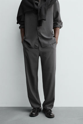 RELAXED FIT FLOWING TROUSERS - Image 2
