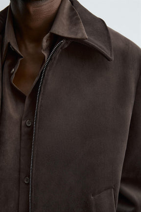 REGULAR FIT VELVET JACKET - Image 5