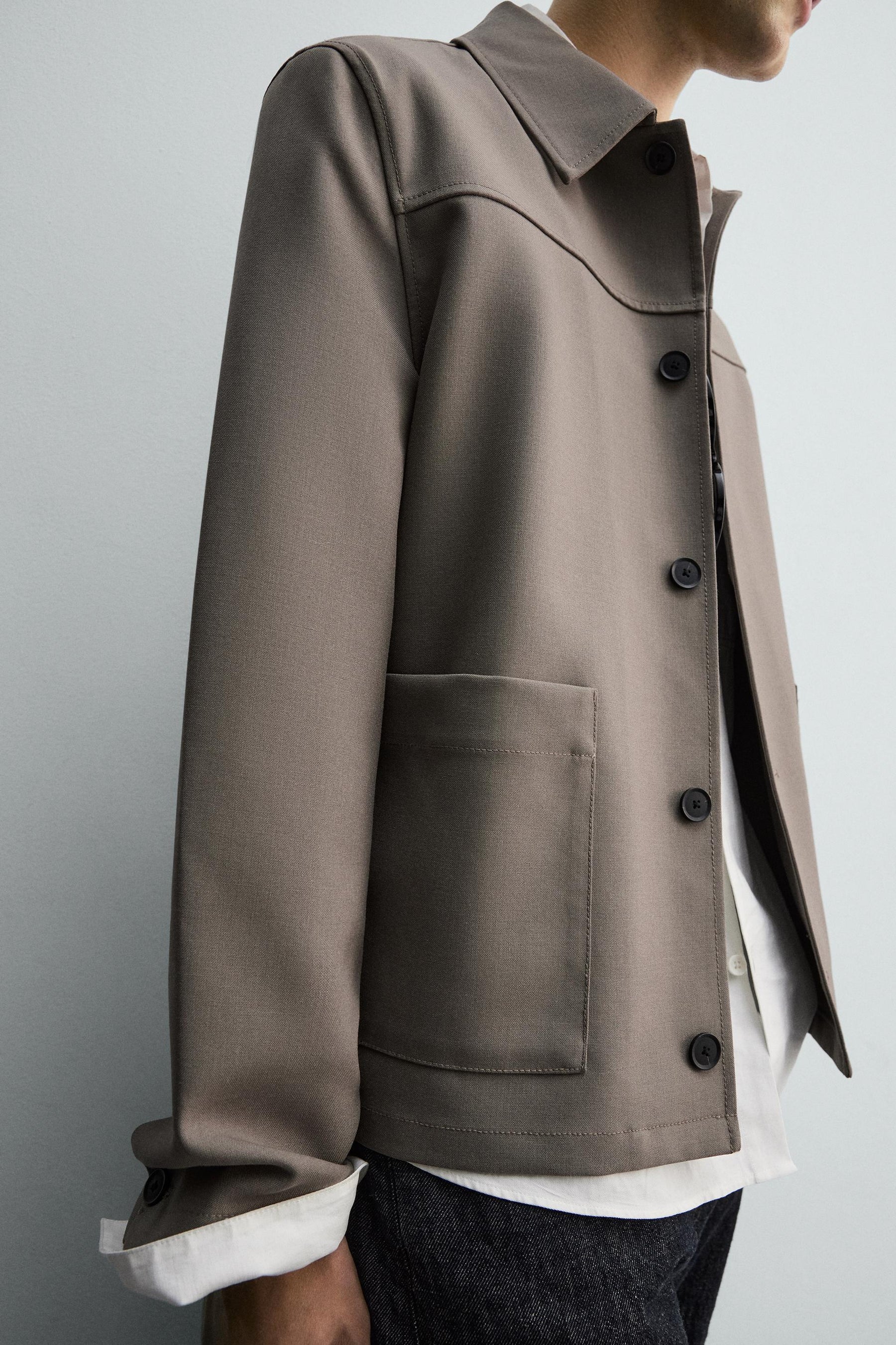 RELAXED FIT OVERSHIRT WITH POCKETS - Image 7