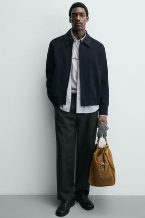 CROPPED FIT WOOL BLEND OVERSHIRT - Image 5