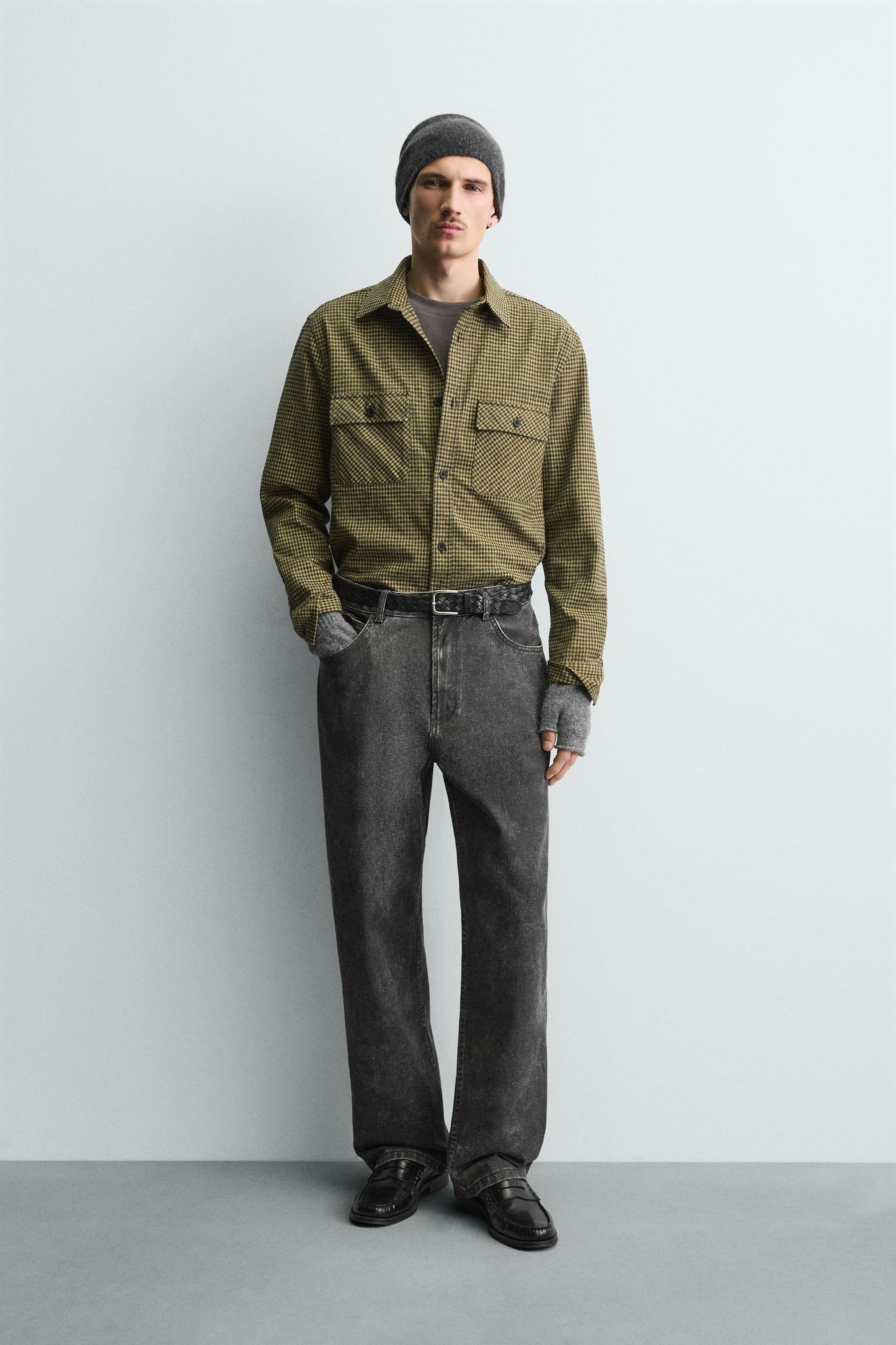 WAXED FINISH TROUSERS - Image 1