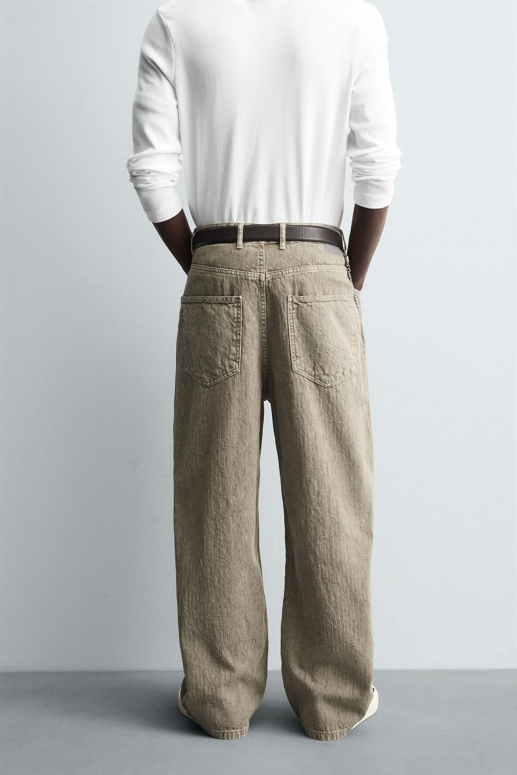 FADED PRINT BAGGY FIT TROUSERS - Image 3