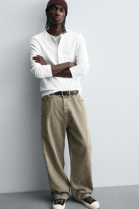 FADED PRINT BAGGY FIT TROUSERS - Image 5