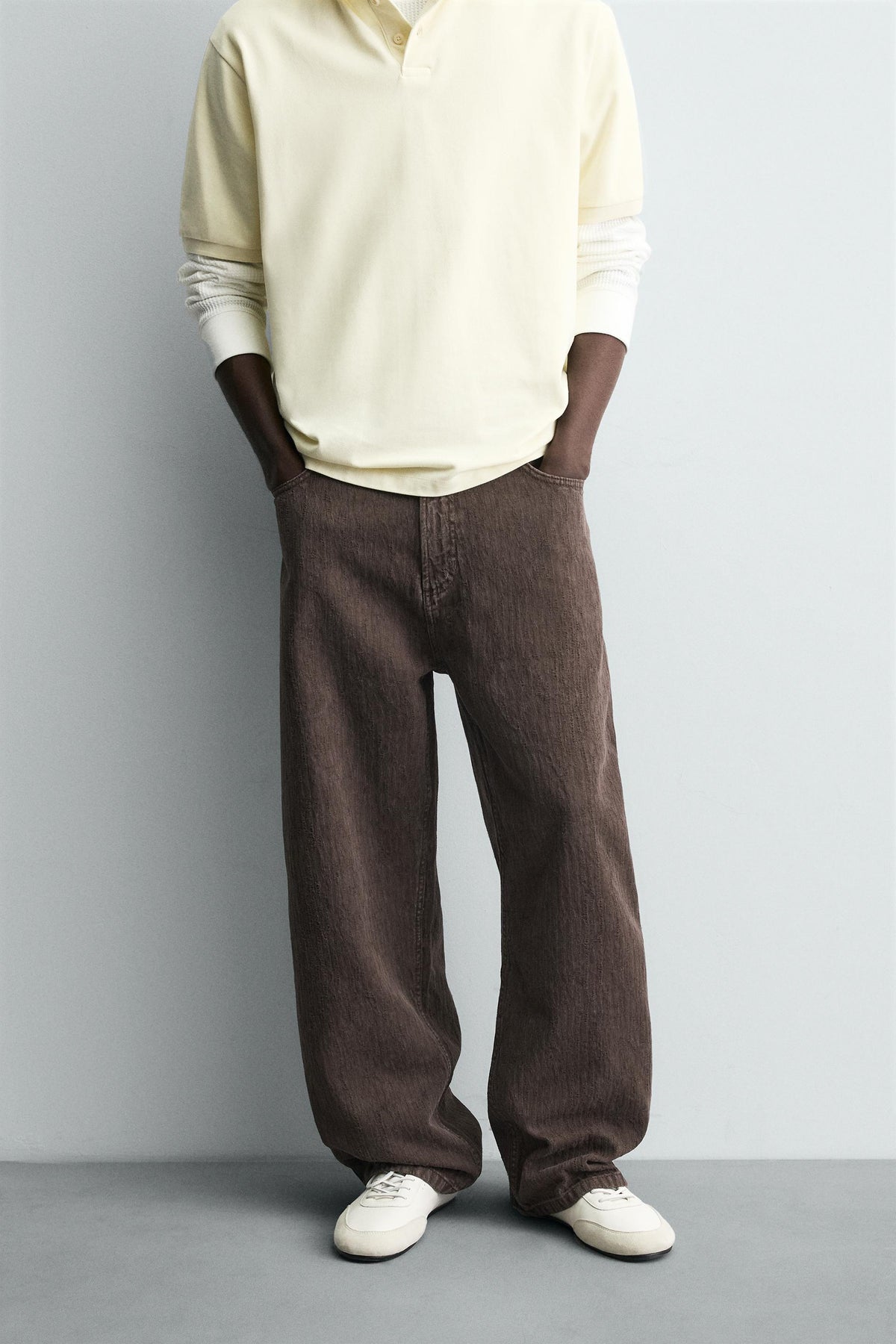 FADED PRINT BAGGY FIT TROUSERS - Image 2