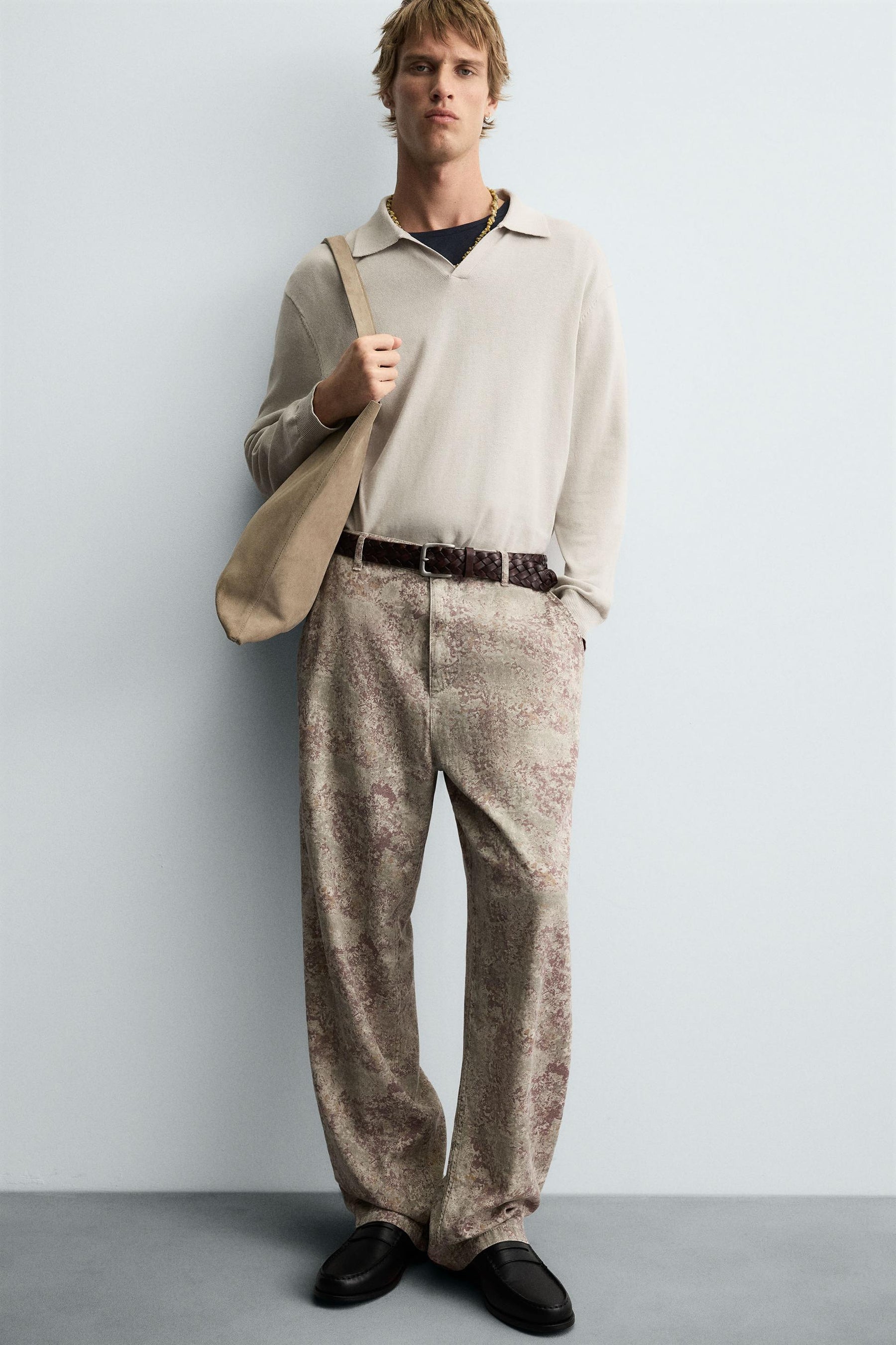 ABSTRACT PRINT RELAXED FIT TROUSERS - Image 5